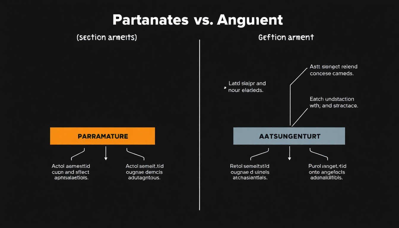 매개변수와 인자의 구분을 시각적으로 설명하는 다이어그램