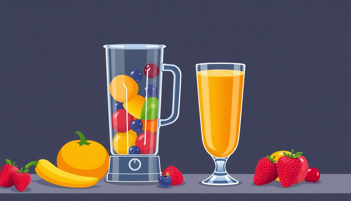 함수의 개념을 설명하는 믹서와 주스의 비유