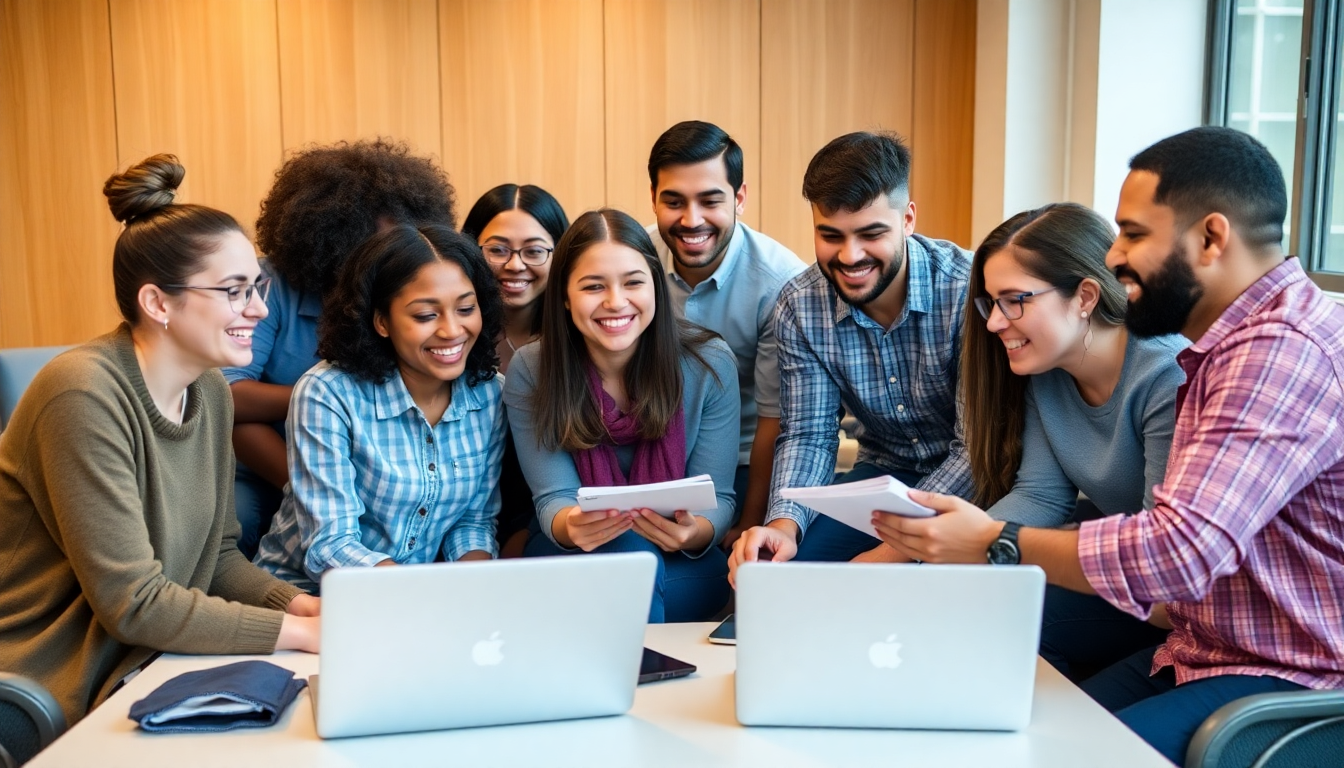 다양한 사람들이 함께 모여 파이썬을 공부하는 모습