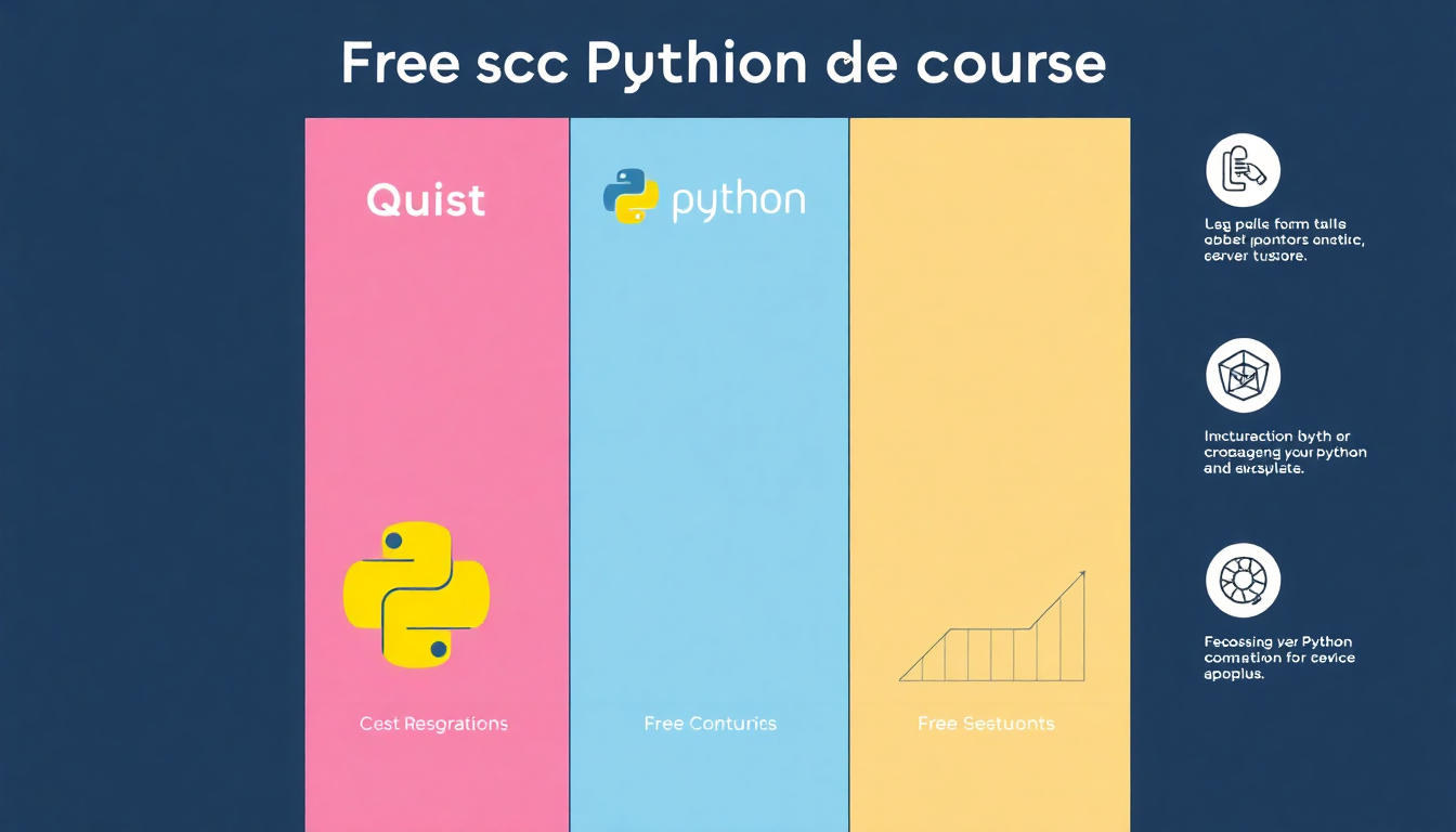 무료 파이썬 온라인 강좌 플랫폼의 특징을 비교하는 인포그래픽 이미지