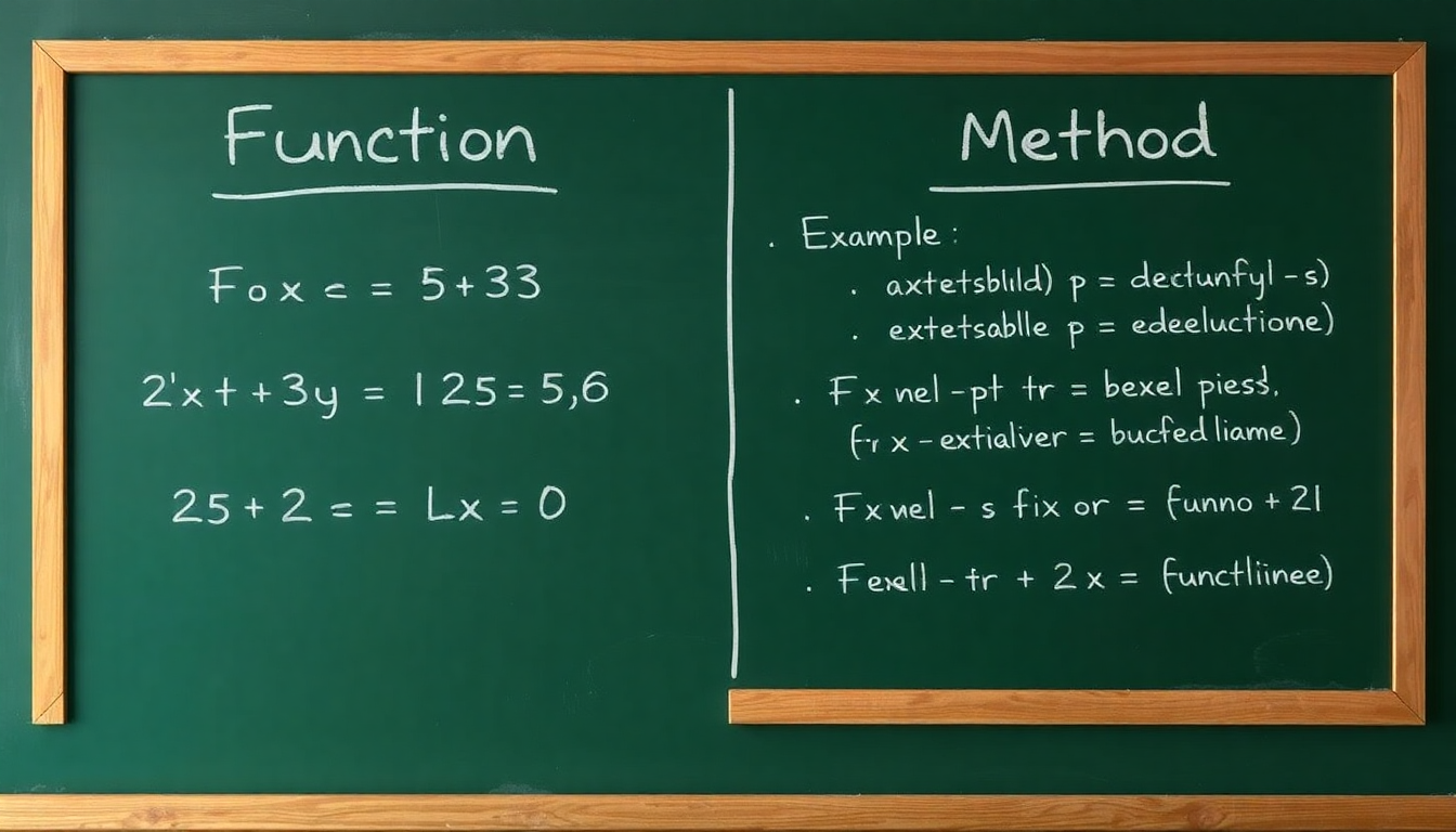 함수와 메서드의 차이를 설명하는 이미지