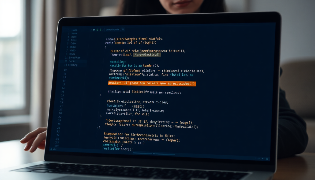 파이썬 코드 편집기에서 정확한 들여쓰기와 if, elif, else 조건문이 잘 보이는 이미지